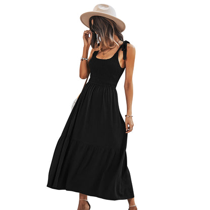 MilkCloths Dress for Women Casual Summer A Line Solid Midi Slip Dress S-XL