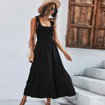 MilkCloths Dress for Women Casual Summer A Line Solid Midi Slip Dress S-XL